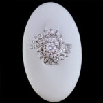 حلقه نقره زنانه طرح چند نگین عطرین - Image 4