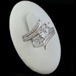 حلقه نقره زنانه طرح چند نگین عطریه