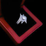 حلقه نقره زنانه طرح چند نگین عطریه - Image 4