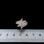 حلقه نقره زنانه طرح چند نگین عطریه - Image 2