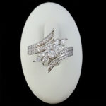 حلقه نقره زنانه طرح چند نگین عطریه - Image 3