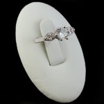 حلقه تک نگین نقره زنانه طرح عطیه