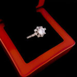 حلقه تک نگین نقره زنانه طرح عینا - Image 2