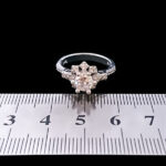 حلقه تک نگین نقره زنانه طرح عینا - Image 3