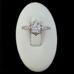 حلقه تک نگین نقره زنانه طرح عینا - Image 4