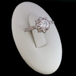 حلقه تک نگین نقره زنانه طرح عینا