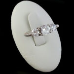 حلقه تک نگین زنانه طرح چند نگین مرضیه