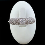 حلقه تک نگین نقره زنانه طرح سوین - Image 3