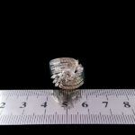 حلقه تک نگین نقره زنانه طرح روژیا - Image 4