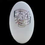 حلقه تک نگین نقره زنانه طرح روژیا - Image 3