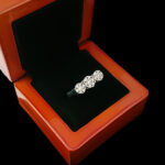 حلقه نقره زنانه طرح چند نگین فریا - Image 2