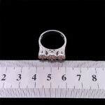 حلقه نقره زنانه طرح چند نگین فریا - Image 3