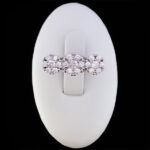 حلقه نقره زنانه طرح چند نگین فریا - Image 4