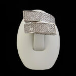 حلقه نقره زنانه طرح جواهری فوژان - Image 4