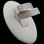 حلقه نقره زنانه طرح جواهری فوژان