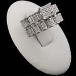 حلقه و پشت حلقه نقره زنانه طرح فضیلت