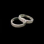 حلقه و پشت حلقه نقره زنانه طرح فضیله - Image 3