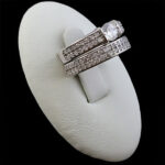 حلقه و پشت حلقه نقره زنانه طرح فضیله