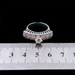 حلقه تک نگین نقره زنانه طرح فهامه - Image 2