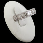 حلقه تک نگین نقره زنانه طرح فهامه