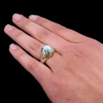 انگشتر نقره مردانه طرح جاهد با سنگ فیروزه نیشابوری - Image 6