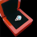 انگشتر فیروزه نقره زنانه طرح آندیا - Image 4