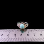 انگشتر فیروزه نقره زنانه طرح آندیا - Image 2