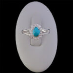 انگشتر فیروزه نقره زنانه طرح آنوشا - Image 4