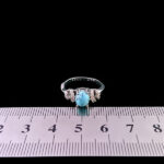 انگشتر فیروزه نقره زنانه طرح شایلی۲ - Image 2