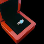 انگشتر فیروزه نقره زنانه طرح شایلی۲ - Image 3