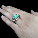 انگشتر فیروزه نیشابوری نقره زنانه و مردانه طرح کیلان - Image 6