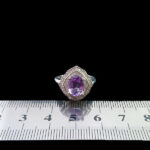 انگشتر آمیتیست نقره زنانه طرح گلچهر‌‌‌ - Image 4