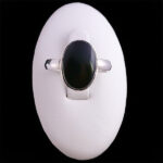 انگشتر عقیق مشکی یمنی نقره دست ساز مردانه و زنانه طرح بیان - Image 2