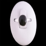 انگشتر عقیق مشکی یمنی نقره دست ساز مردانه و زنانه طرح اسرین - Image 2