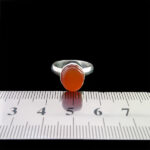 انگشتر عقیق سرخ یمنی نقره دست ساز مردانه و زنانه طرح حسیبا‌‌‌ با حرز امام جواد (ع) - Image 2