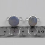 انگشتر عقیق کبود یمنی نقره دست ساز مردانه و زنانه طرح دایره ای رئوف + حرز امام جواد (ع)‌‌‌ - Image 2