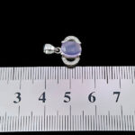 گردنبند عقیق کبود یمنی نقره زنانه طرح راحمه - Image 2