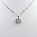 گردنبند عقیق کبود یمنی نقره زنانه طرح راحمه