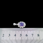 گردنبند عقیق کبود یمنی نقره زنانه طرح فروز - Image 2