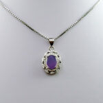 گردنبند عقیق کبود یمنی نقره زنانه طرح فروز