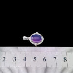 گردنبند عقیق کبود یمنی نقره زنانه طرح فروزنده - Image 3