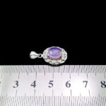 گردنبند عقیق کبود یمنی نقره زنانه طرح کامله - Image 3