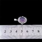 گردنبند عقیق کبود یمنی نقره زنانه طرح کتانه - Image 2