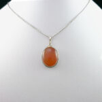 گردنبند عقیق سرخ یمنی نقره مردانه و زنانه طرح افراح