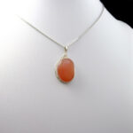 گردنبند عقیق سرخ یمنی نقره مردانه و زنانه طرح اوما - Image 2