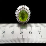 انگشتر نقره زنانه طرح فاخر طوبی با سنگ زبرجد الماس تراش - Image 3