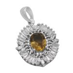 گردنبند الکساندریت الماس تراش نقره زنانه طرح آریاناز