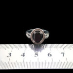 انگشتر نقره زنانه طرح اسرا با سنگ گارنت الماس تراش - Image 3