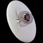 انگشتر گارنت نقره زنانه طرح شارونا‌‌‌ - Image 5