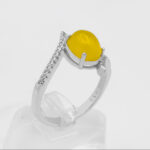 انگشتر شرف الشمس نقره زنانه طرح فائزه + حکاکی - Image 2